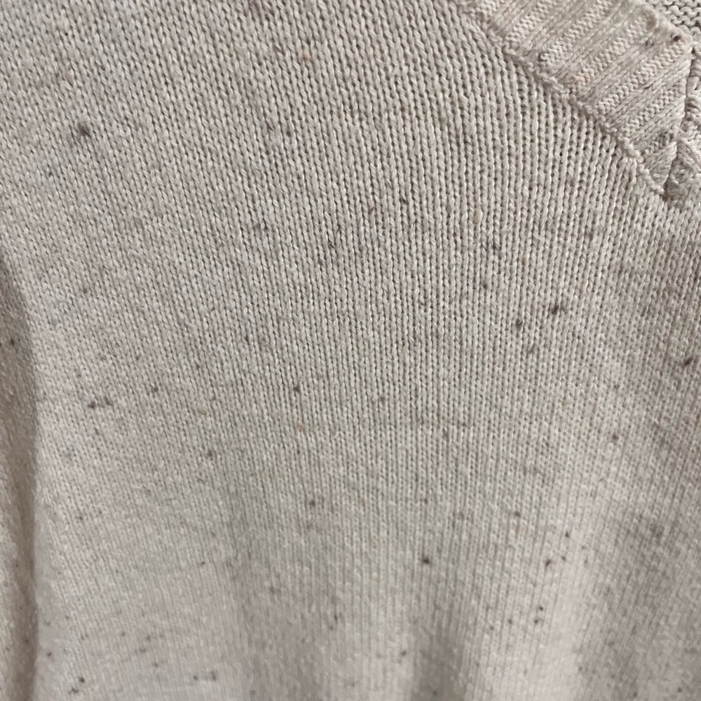 Old Navy Vintage V Neck Basic Pullover Cream Swea… - image 3